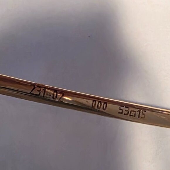 Logo Paris Gold Metal Half Rim Frame Eyeglasses 231-02 000 53 15 - Picture 12 of 15